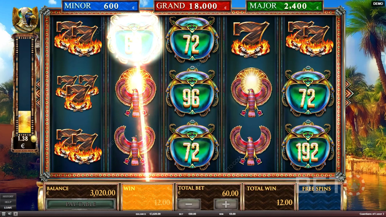 รีวิวเกม Guardians of Luxor 3 โดย BETO Slots