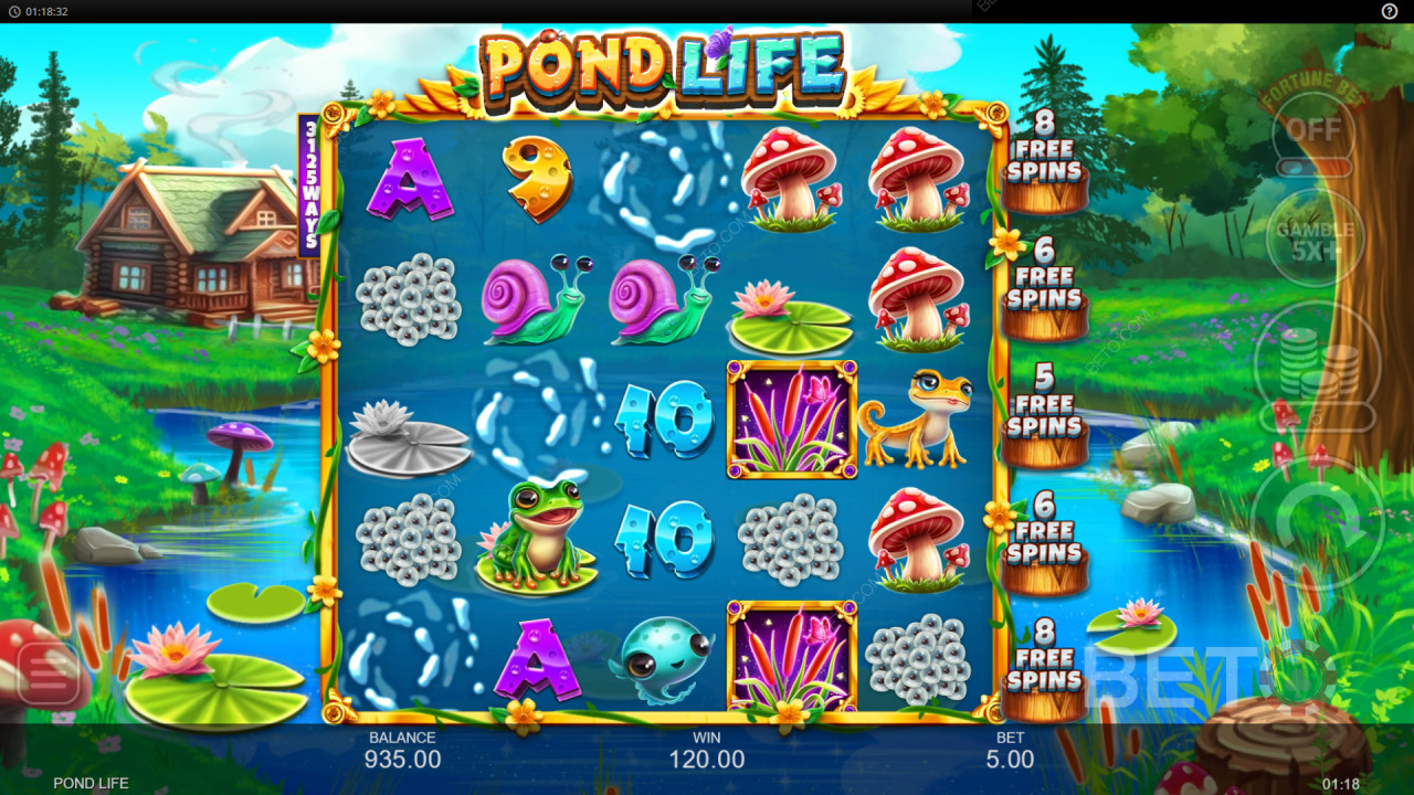 วิธีเล่นเกม Pond Life ของ Inspired Gaming