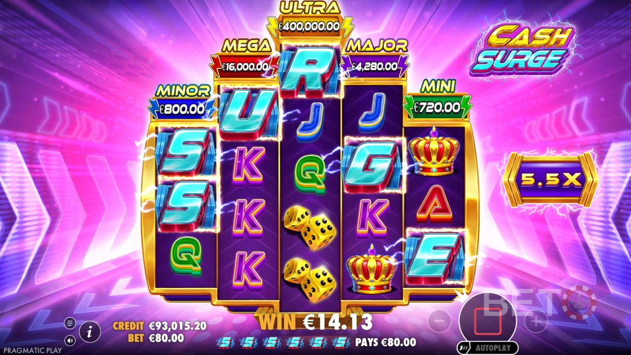 รีวิวเกม Cash Surge โดย BETO Slots