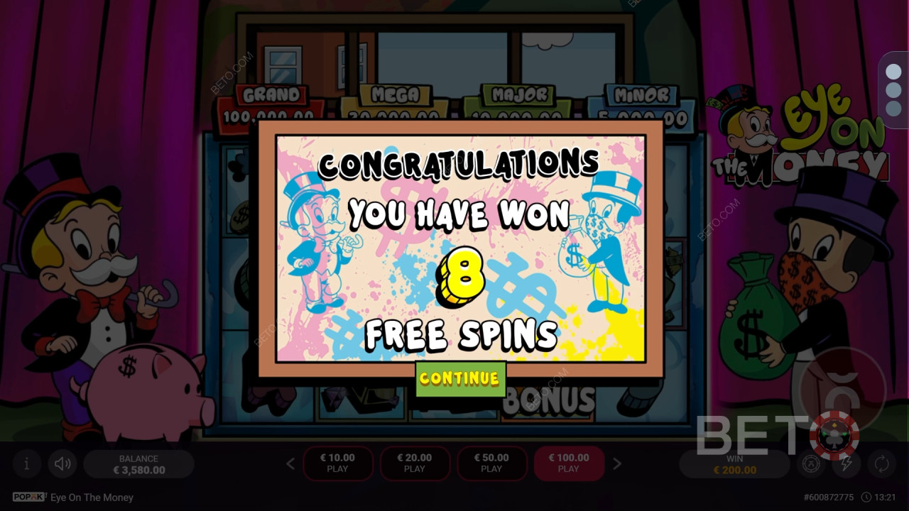 คำอธิบายฟีเจอร์โบนัสในเกม Eye on the Money จาก Popok Gaming