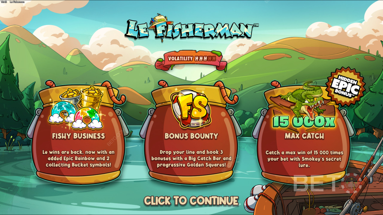 ลุ้นรับรางวัล 15,000 เท่าของเงินเดิมพันของคุณในเกมสล็อตออนไลน์ Le Fisherman!