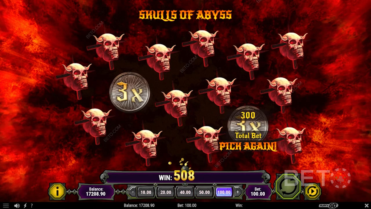 เลือกหัวกะโหลกในโหมด Skulls of Abyss เพื่อรับรางวัลเงินจริงและตัวคูณมากถึง x20