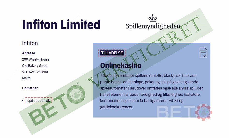Spilleboden - คาสิโนสมัยใหม่ที่ได้รับอนุญาตจาก Danish Gambling Authority