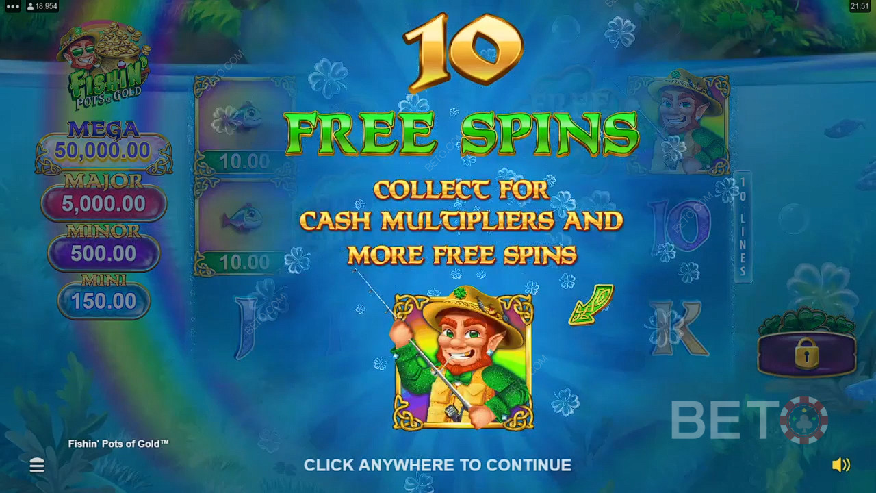 ฟีเจอร์โบนัสที่อธิบายไว้ในเกม Fishin