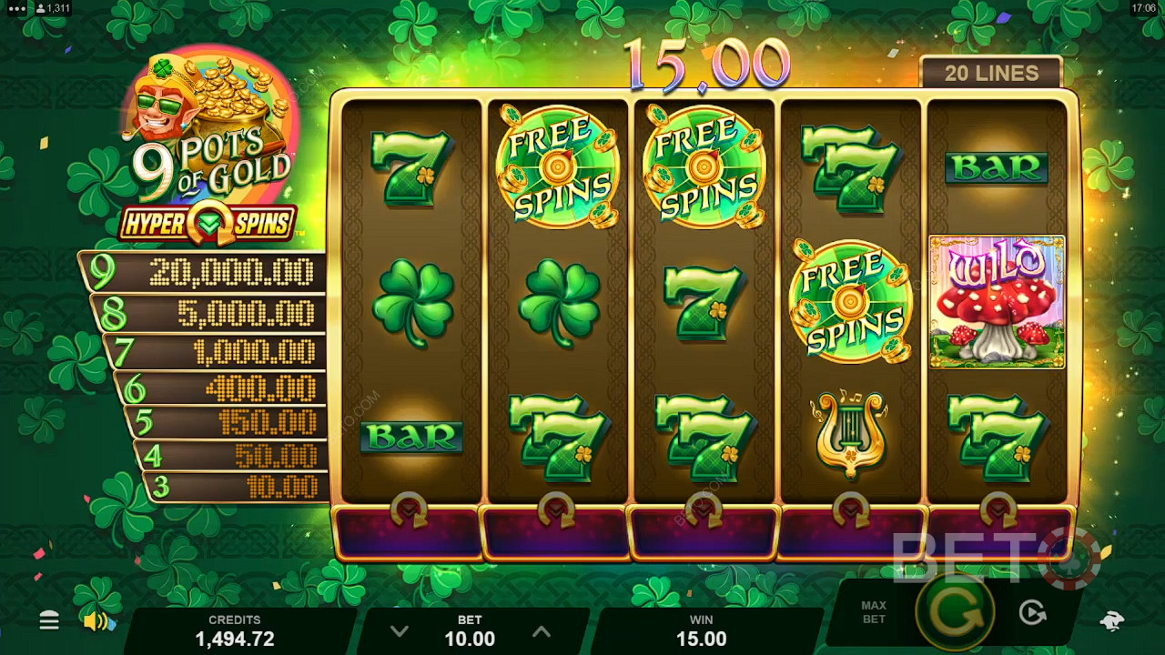 9 Pots of Gold HyperSpins เล่นฟรี