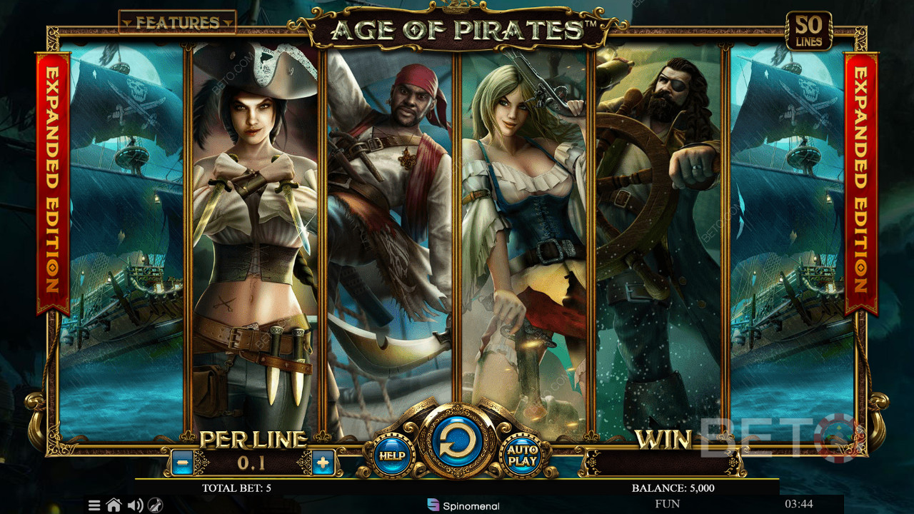 รีวิว Age Of Pirates Expanded Edition โดย BETO Slots