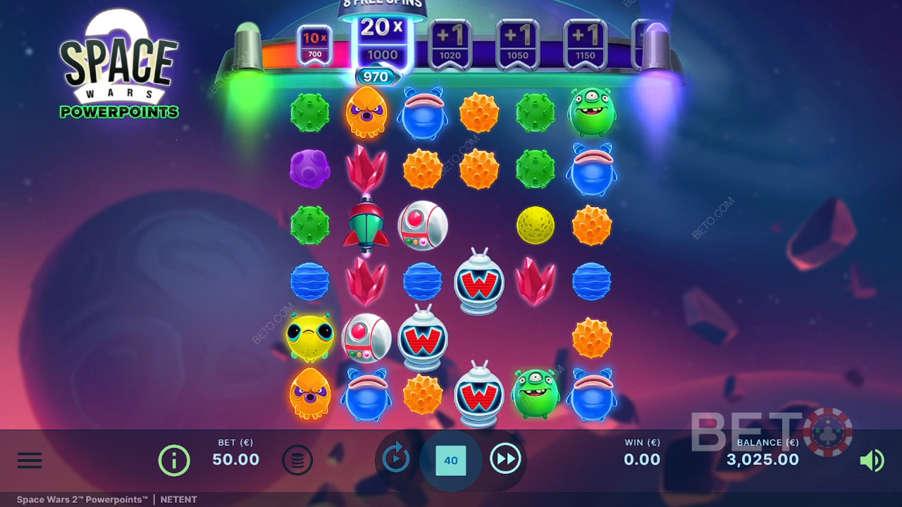 รีวิวเกม Space Wars 2 Powerpoints โดย BETO Slots