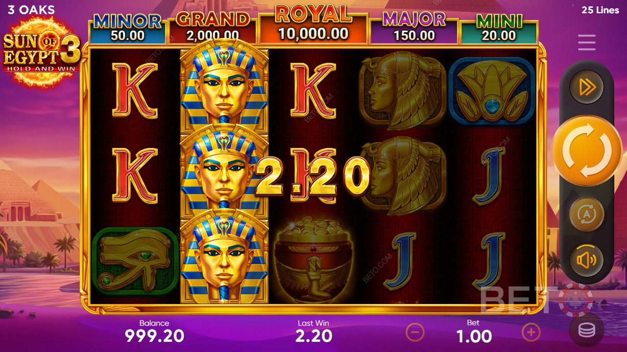 วิดีโอสล็อต Sun of Egypt 3 - คำตัดสินขั้นสุดท้าย