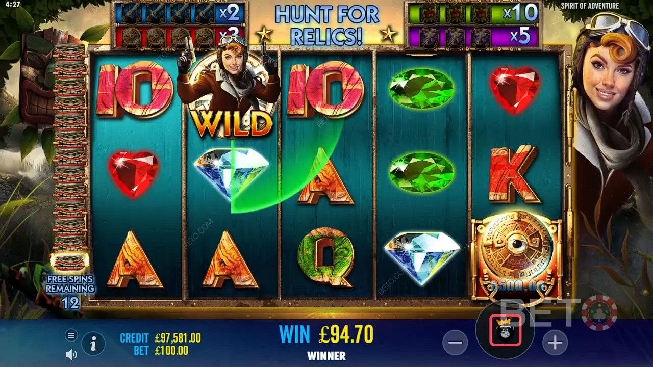 รีวิว Spirit of Adventure โดย BETO Slots