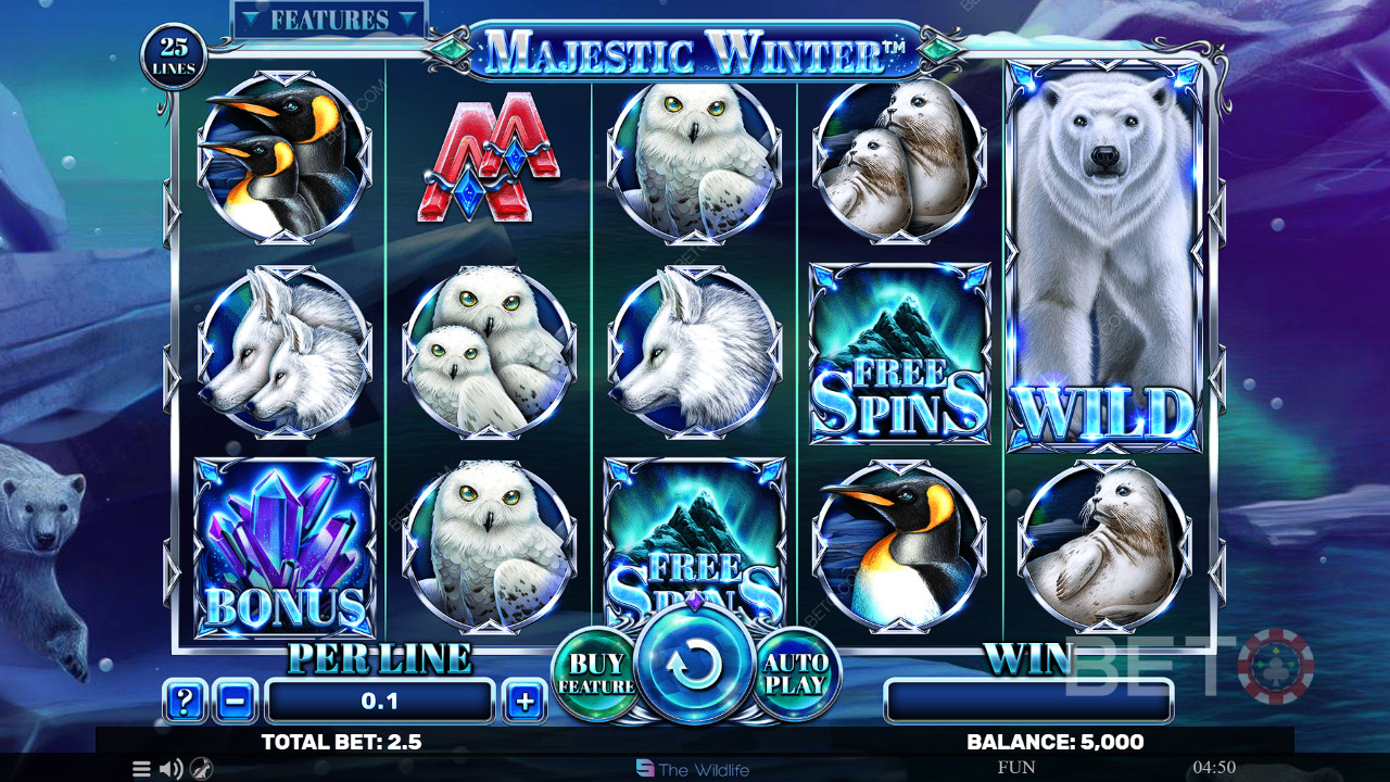 รีวิว Majestic Winter โดย BETO Slots