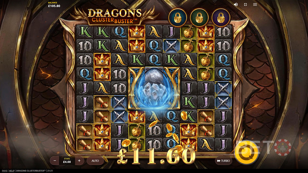 อธิบายฟีเจอร์โบนัสใน Dragons Clusterbuster โดย Red Tiger