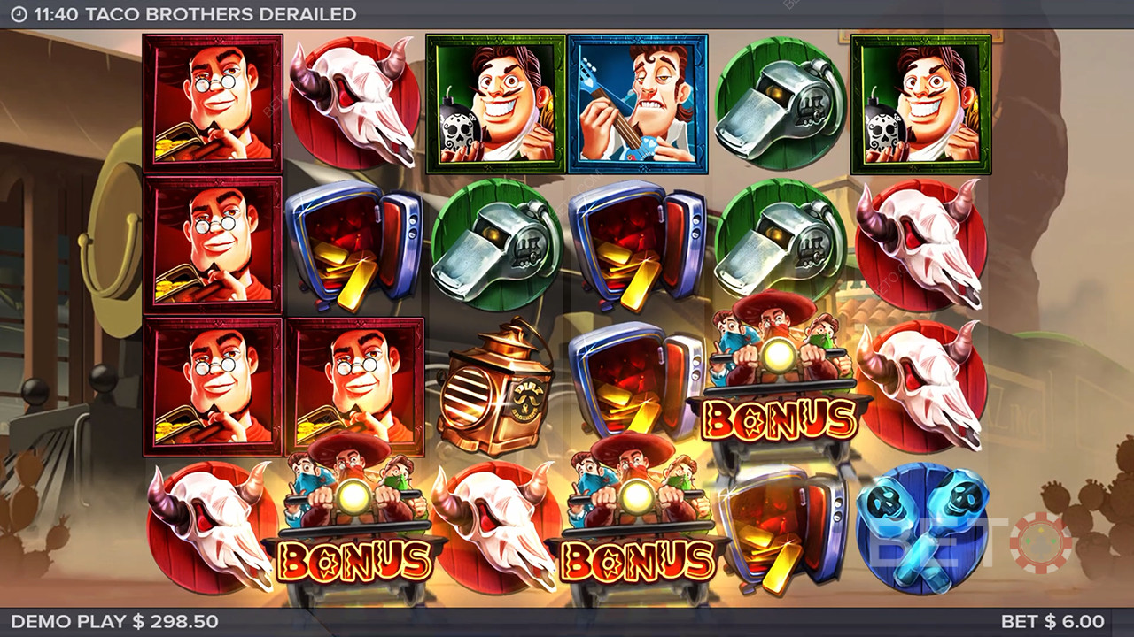 รีวิว Taco Brothers Derailed โดย BETO Slots