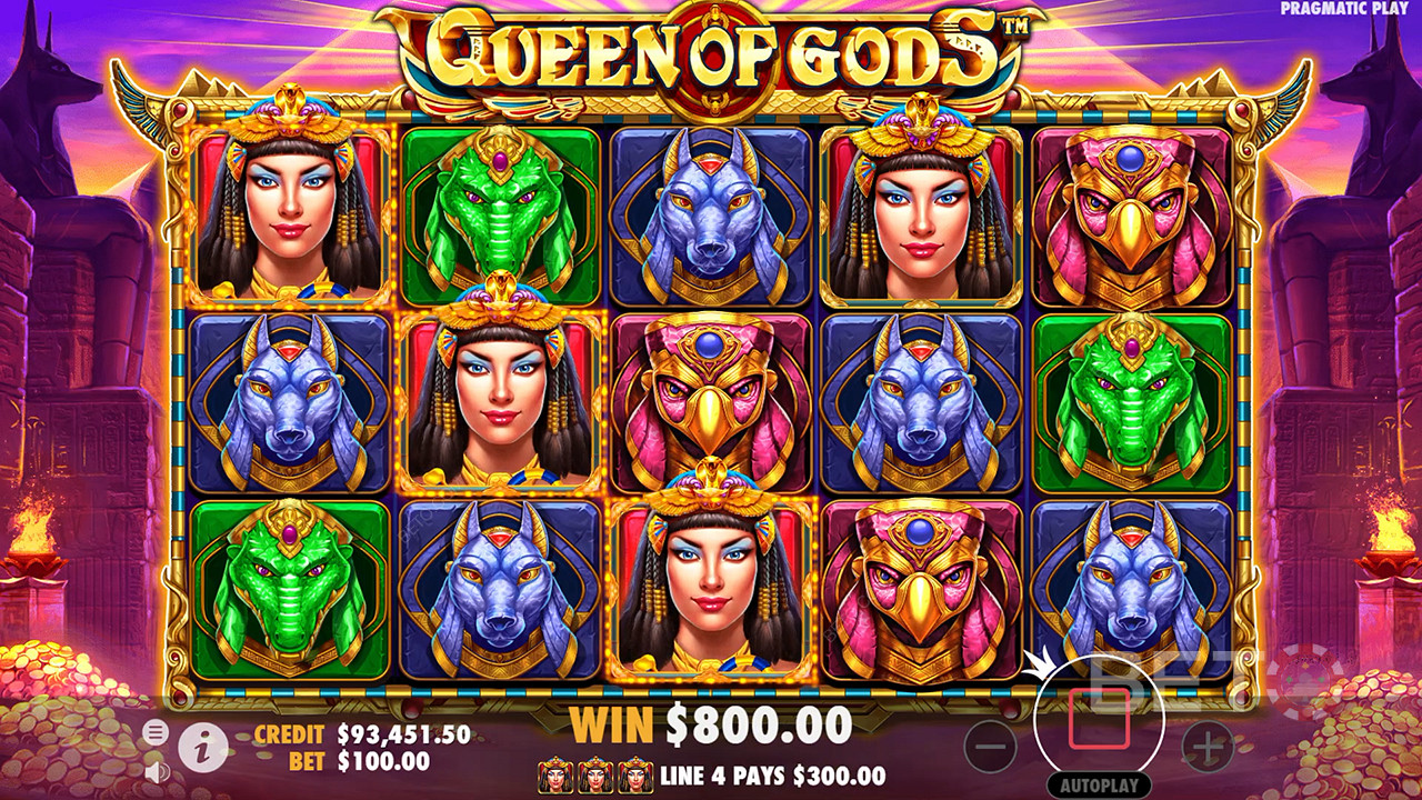รีวิว Queen of Gods โดย BETO Slots