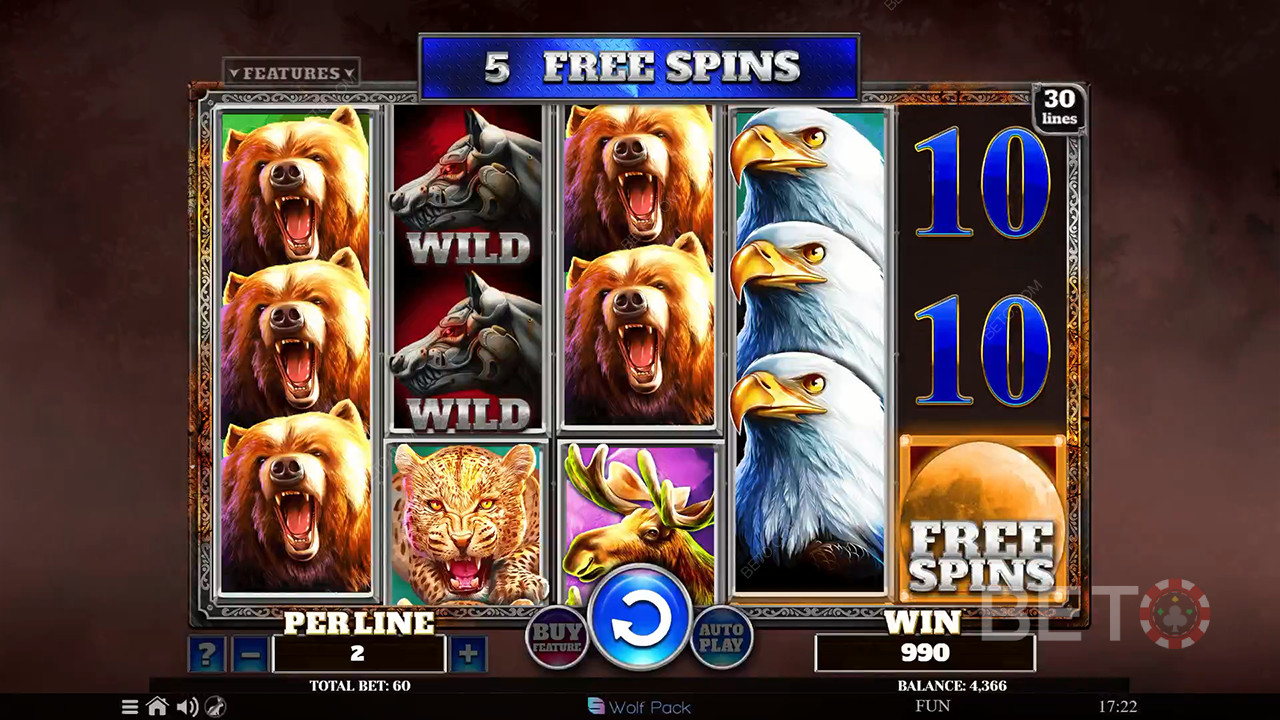 รีวิว Wolf Fang Iron Wolf โดย BETO Slots
