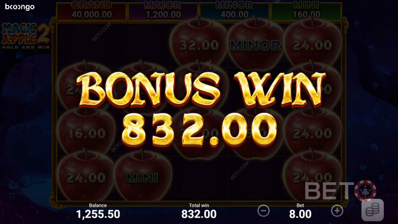 รับรางวัล 5,133 เท่าของเดิมพันของคุณใน Magic Apple 2 Video Slot!