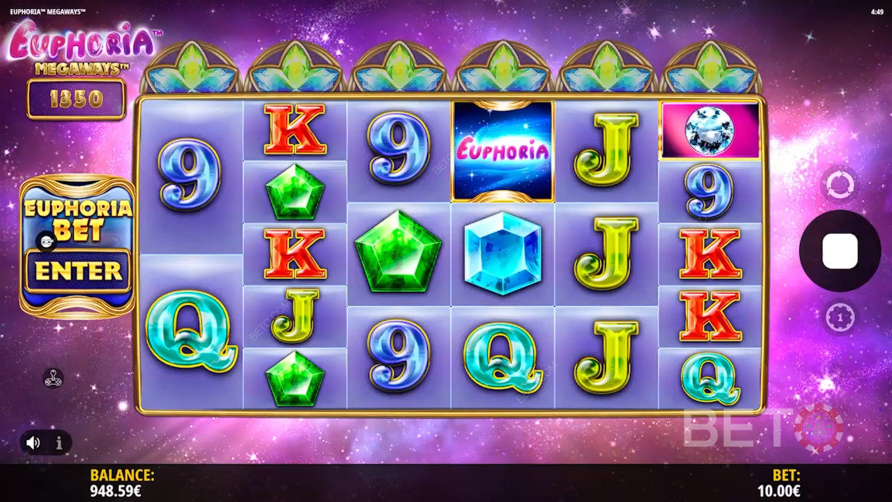 รีวิว Euphoria Megaways โดย BETO Slots