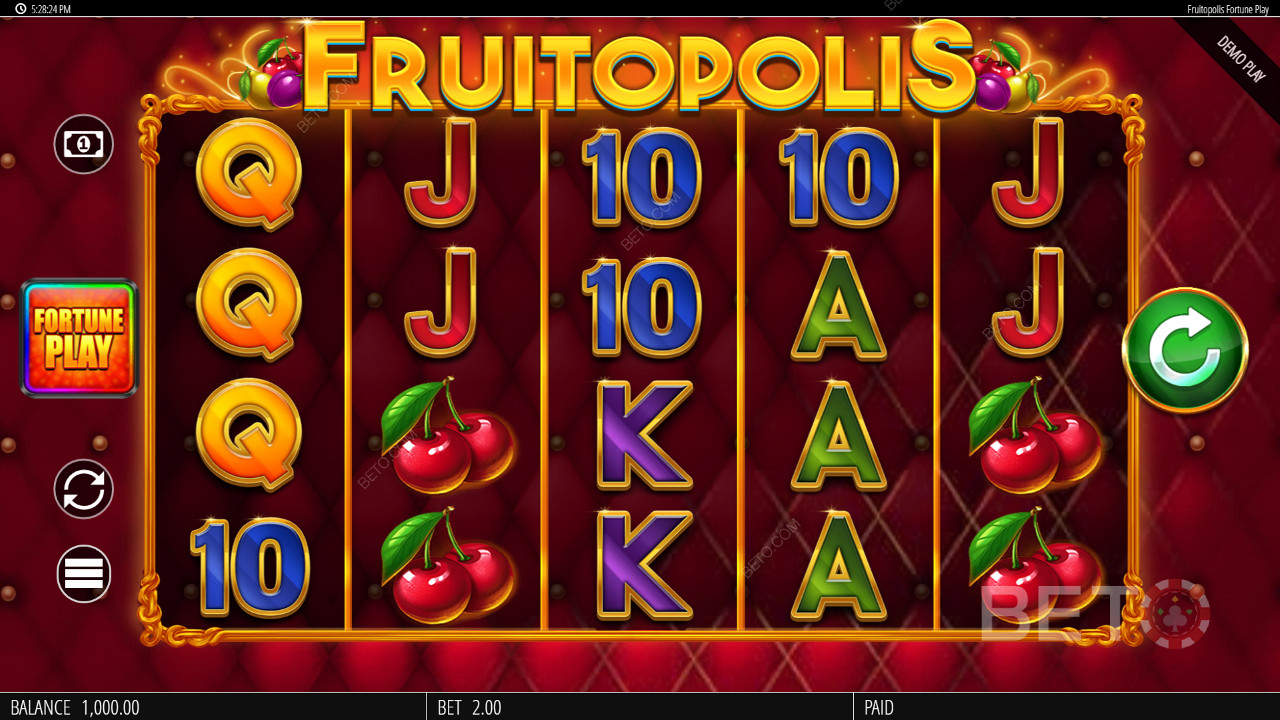 Fruitopolis Fortune Play เล่นฟรี