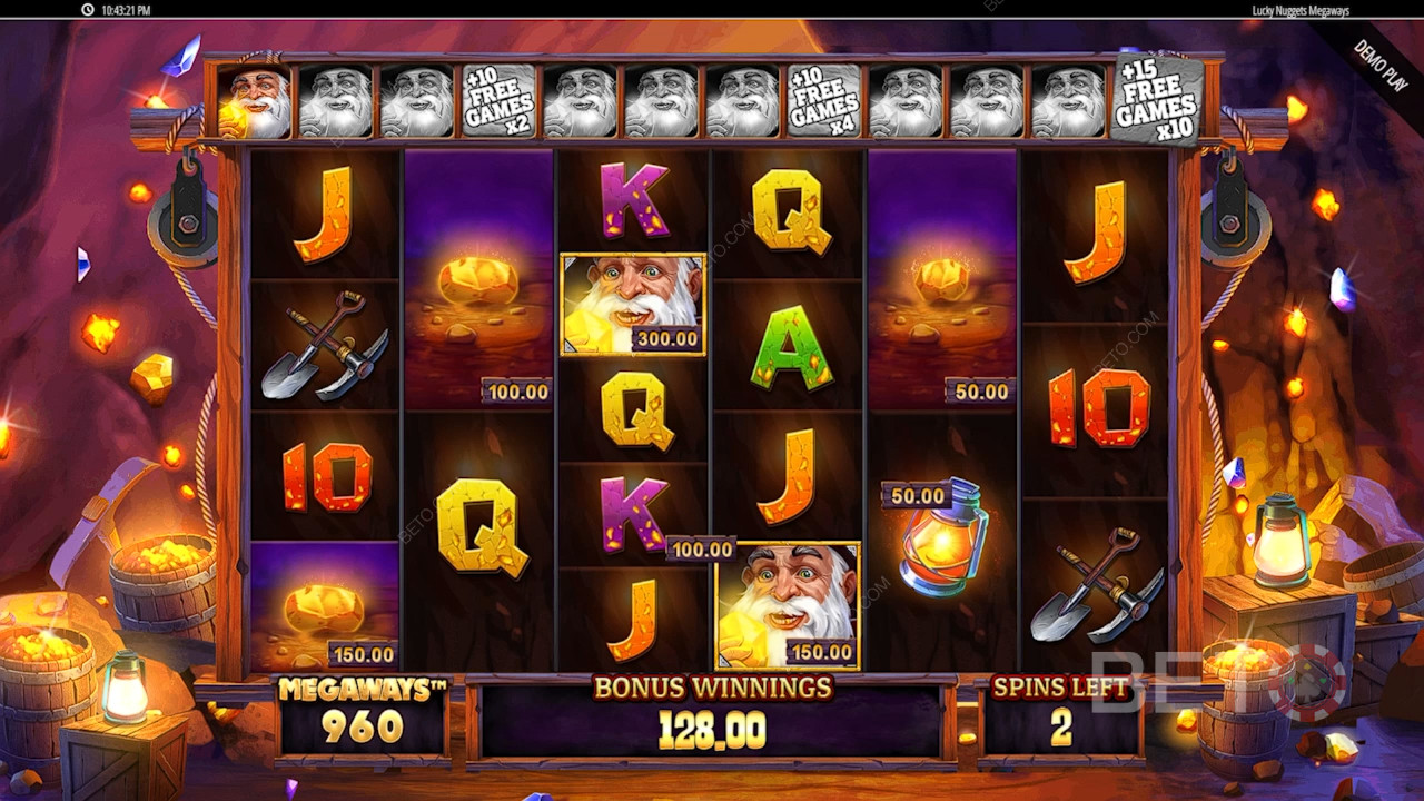 รีวิว Lucky Nuggets Megaways โดย BETO Slots