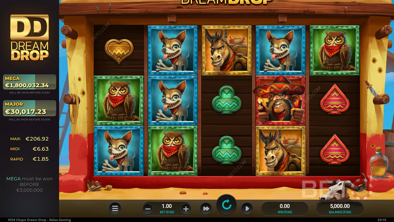 รีวิว Wild Chapo Dream Drop โดย BETO Slots