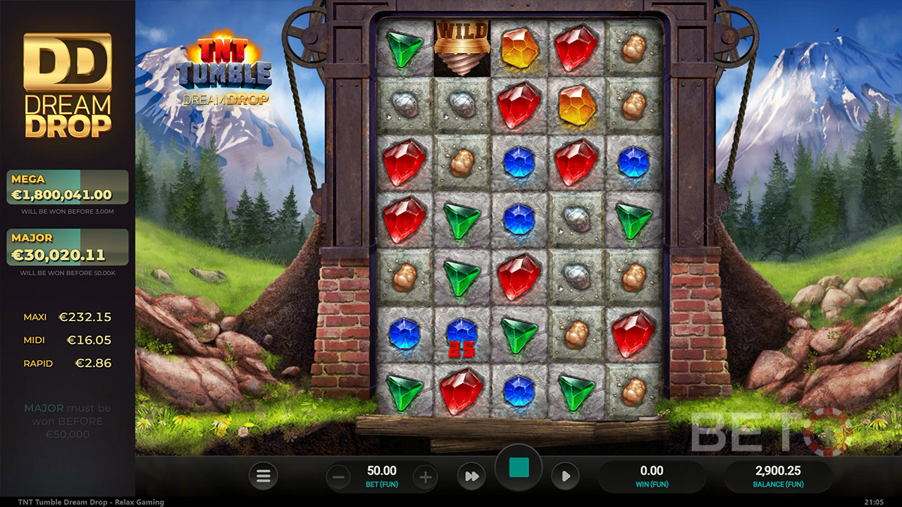 รีวิว TNT Tumble Dream Drop โดย BETO Slots