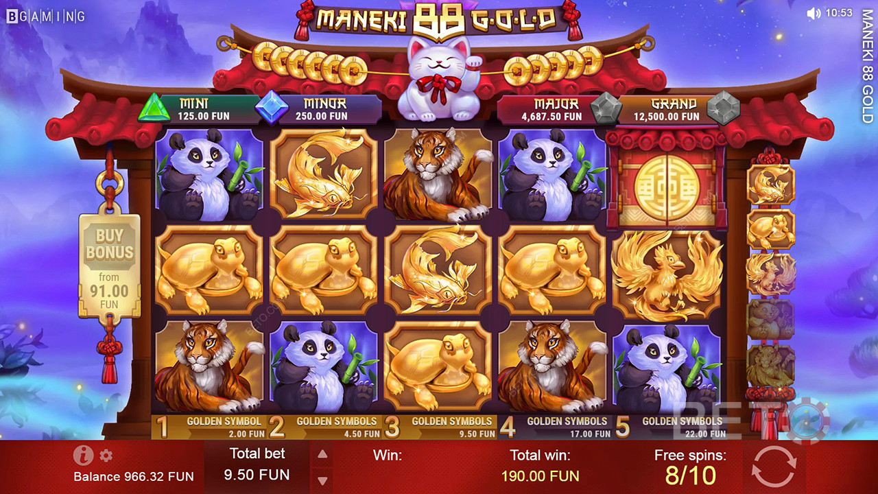 รีวิว Maneki 88 Gold โดย BETO Slots