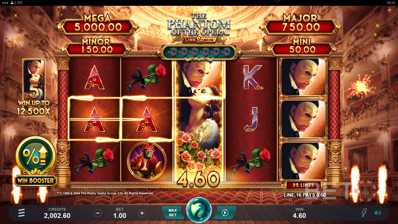 รีวิวลิงก์และรับรางวัล Phantom of the Opera โดย BETO Slots