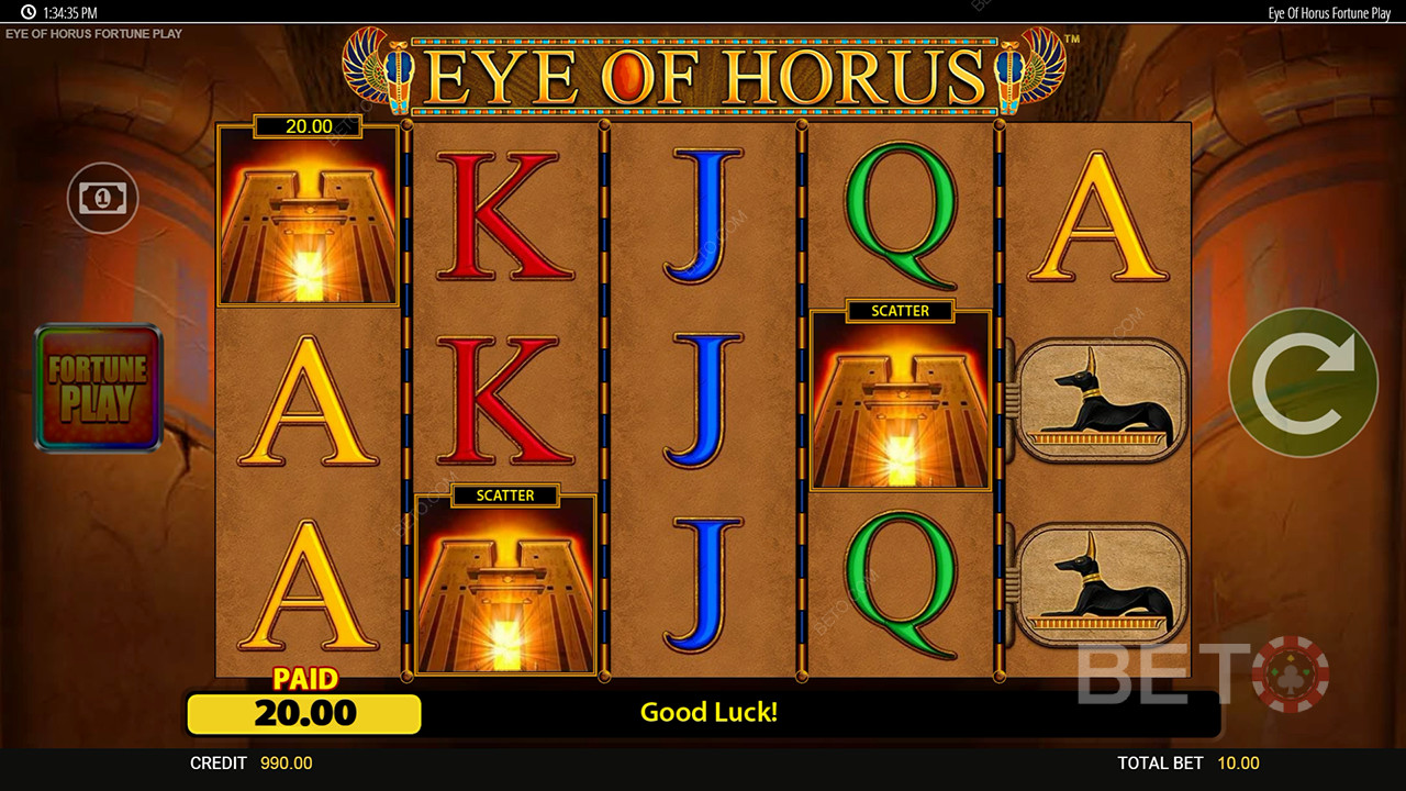 คำตัดสินสำหรับ Eye of Horus Fortune เล่นสล็อตออนไลน์