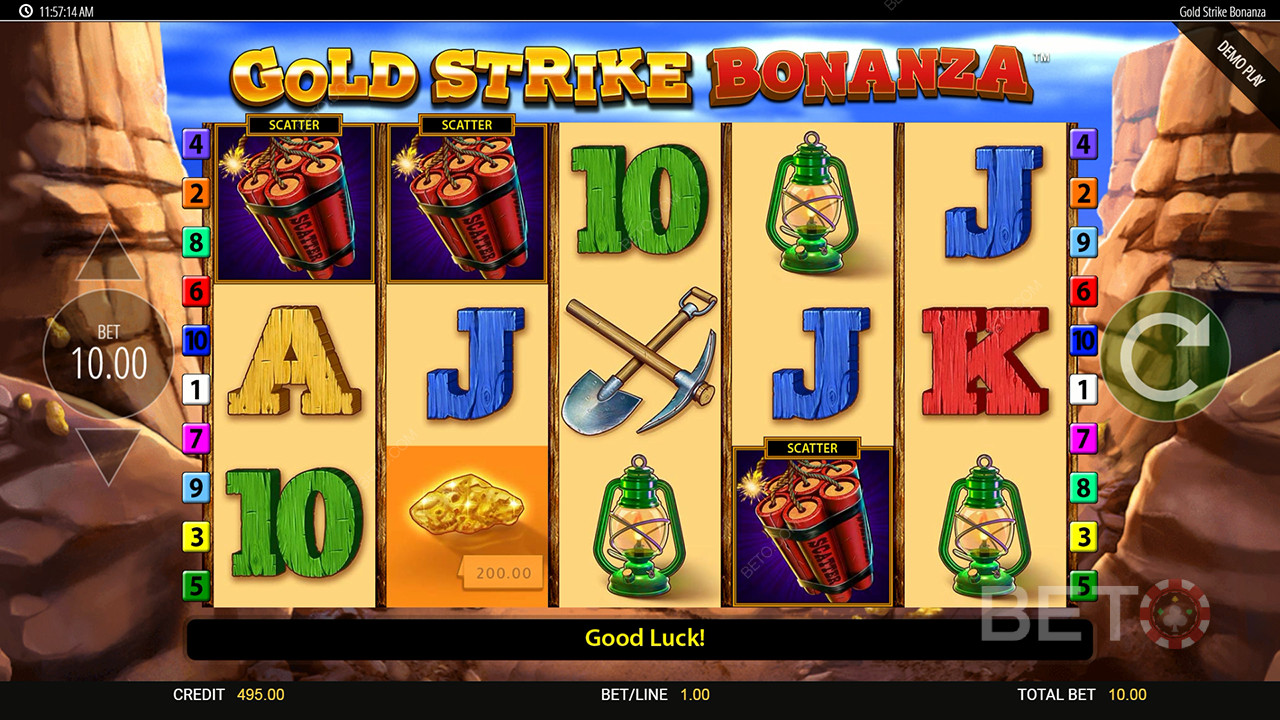 รีวิวเกม Gold Strike Bonanza Fortune จาก BETO Slots