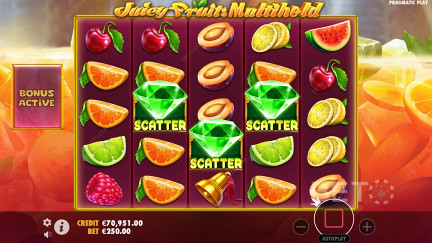 สล็อต Juicy Fruits Multihold - เล่นฟรีและรีวิว (2024)